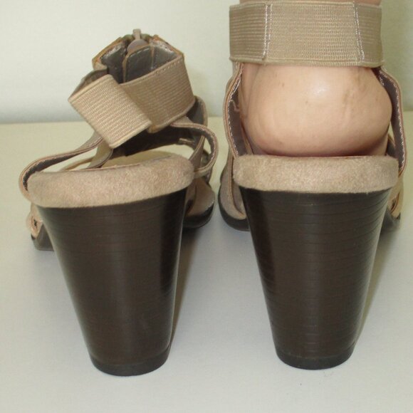 Aerosoles A2 Heelrest Grand Canyon Womens Tan Elastic Open Toe Heel - Size 8.5M - Picture 8 of 10